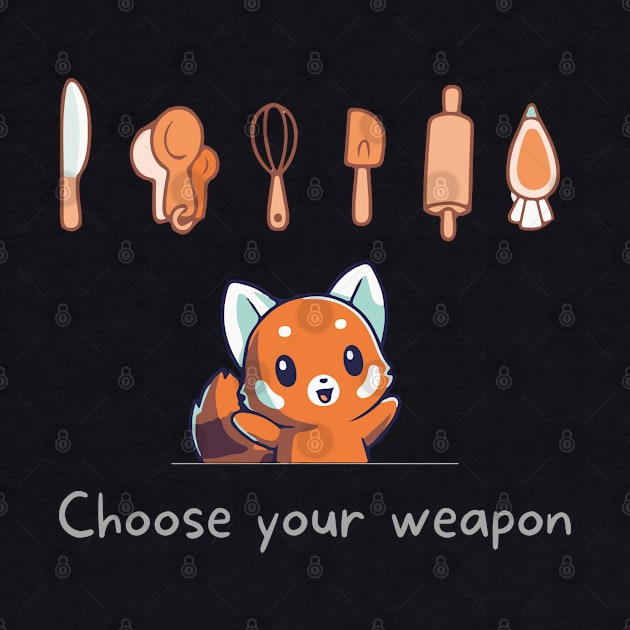 Choose Your Weapon - Cooking Red Panda by DungeonDesigns